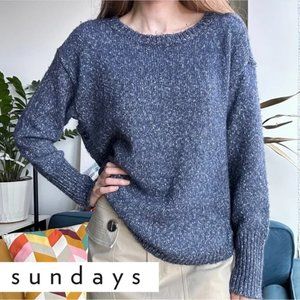 Sundays Alder Sweater In Military Blue XS